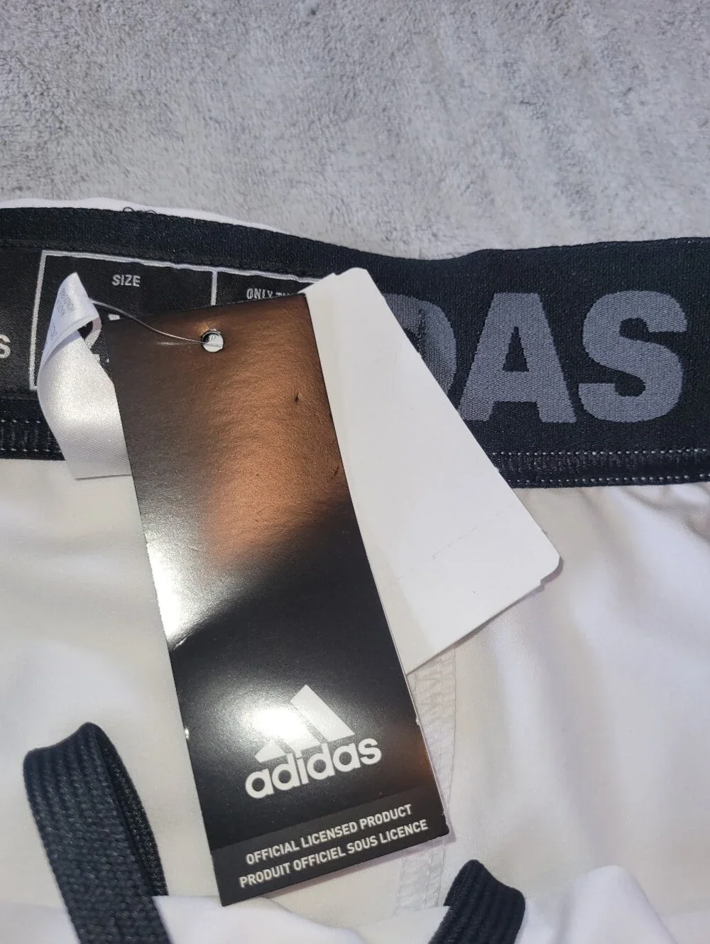 Adidas Mens 2XL Woven A1 Stock Football Pants White Red Drawstring Waist GG7417